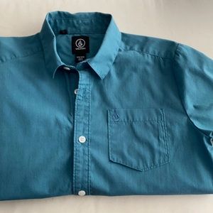 KIDS Volcom short sleeve button down EUC